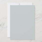 Modern Green Leaf Wreath Wedding Invitation Kaart (Achterkant)