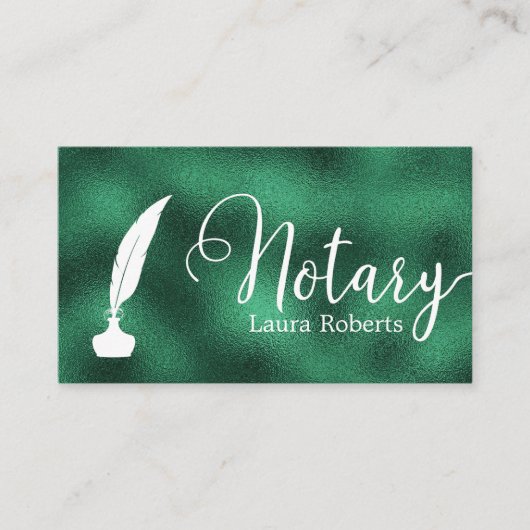 Modern Green Loan Signing Agent Visitekaartje (Voorkant)