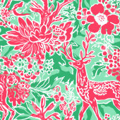 Modern green magenta preppy Christmas table runner Medium Tafelloper