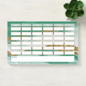 Modern Green Marble Weekly School Schedule Post-it® Notes (Kantoor)