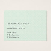 Modern Green Necklace Bracelet Display Card Visitekaartje (Achterkant)