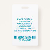 Modern Green Nurse Photo ID Badge Template (Dos)