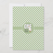 Modern Green One Silly Goose 1st Birthday  Kaart (Achterkant)