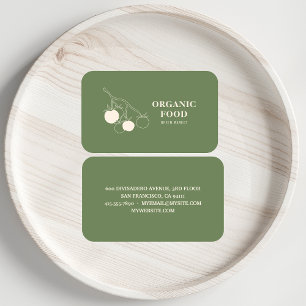 Modern Green Organic Food Visitekaartje
