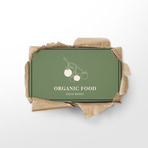 Modern Green Organic Food Visitekaartje