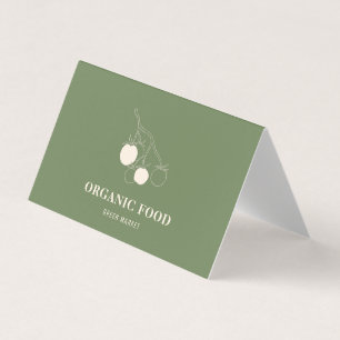 Modern Green Organic Food  Visitekaartjes