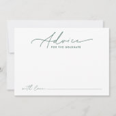 Modern Green Script Advies voor de Afstuderen Kaar (Voorkant)