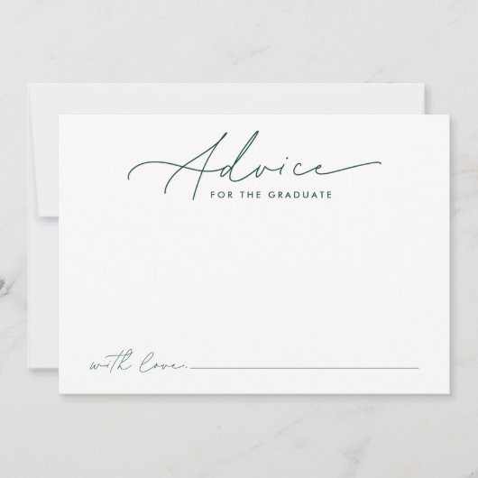 Modern Green Script Advies voor de Afstuderen Kaar (Voorkant)