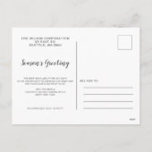 Modern Green Silver Snowflakes Business Feestdagenkaart (Achterkant)