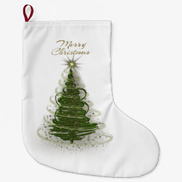 Modern Green Spiral Christmas tree stockings  Grote Kerstsok