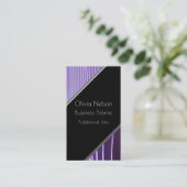 Modern Green Stripes Visitekaartje 4 (Staand voorkant)