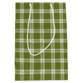 Modern Green Tartan Pset Gift Bag Medium Cadeauzakje (Voorkant)
