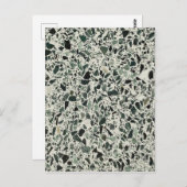 Modern Green Terrazzo Briefkaart (Voorkant / Achterkant)