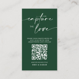 Modern Green Wedding Leg de liefde QR Code Informatiekaartje