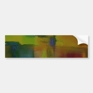 Modern Green Yellow Abstract Bumpersticker