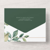 Modern Greenery All in One Wedding Invitation All In One Uitnodiging (Achterkant)