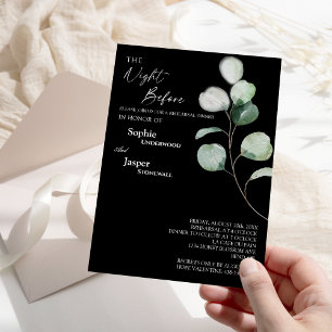Modern Greenery Black Night before Rehearsal Kaart