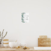 Modern Greenery Eucalypt Kaarten en Cadeaus Bord Poster (Keuken)