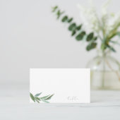 Modern Greenery Flat Place Card Plaatskaartje (Staand voorkant)