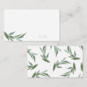 Modern Greenery Flat Place Card Plaatskaartje (Voorkant / Achterkant)