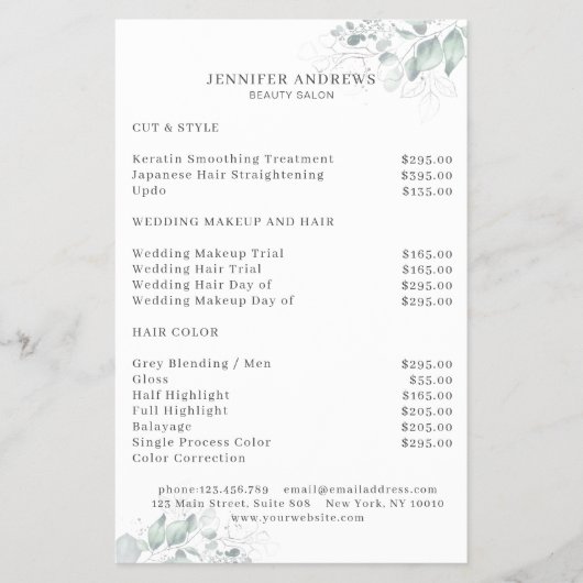 Modern, Greenery Flyer (Voorkant)