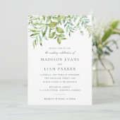 Modern Greenery Foliage laat marineverbod Kaart (Staand voorkant)