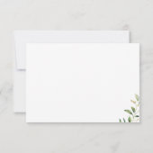 Modern Greenery Gold Geometric Rustic Wedding Bedankkaart (Achterkant)