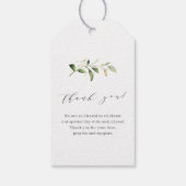 Modern Greenery Gold Geometric Rustic Wedding Cadeaulabel (Achterkant)