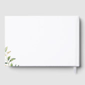 Modern Greenery Gold Geometric Rustic Wedding Gastenboek (Achterkant)