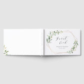 Modern Greenery Gold Geometric Rustic Wedding Gastenboek (Volledig)