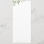 Modern Greenery Gold Geometric Rustic Wedding Menu (Achterkant)