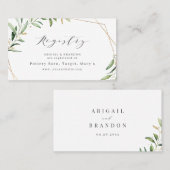 Modern Greenery Gold Rustic bridal Registry Plaatskaartje (Voorkant / Achterkant)
