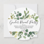 Modern Greenery Leaf Geslacht Kaart (Voorkant)