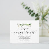 Modern Greenery, Love verovert all, Postponement Briefkaart (Staand voorkant)