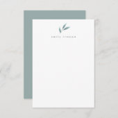 Modern Greenery Personalized Briefpapier Notitiekaartje (Voorkant / Achterkant)