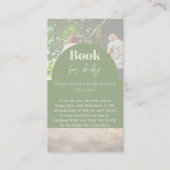 Modern Greenery Photo Book for Baby shower Game Visitekaartje (Voorkant)