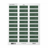 Modern Greenery Sage Moss Plain Simple Wedding Etiket (Full Sheet)