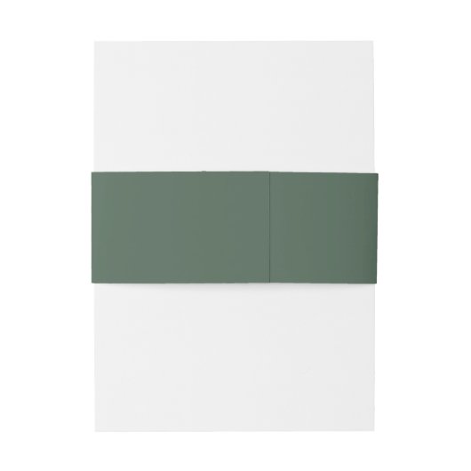 Modern Greenery Sage Moss Plain Simple Wedding Uitnodigingen Wikkel (Achterkant Voorbeeld)