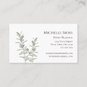 Modern greenery Trendy Floral Visitekaartje (Voorkant)