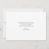 Modern Greenery Tropical Wedding Bedankkaart (Achterkant)