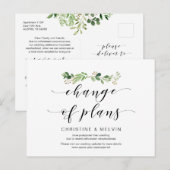 Modern Greenery, verandering plannen uitgesteld Briefkaart (Voorkant / Achterkant)