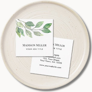 Modern Greenery Vierkante Visitekaartje