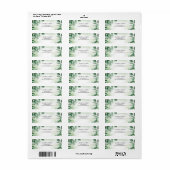 Modern Greenery Waterverf Foliage Address Label (Full Sheet)