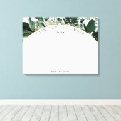 Modern Greenery wedding guest book alternatief Canvas Afdruk (Insitu (Houten vloer))