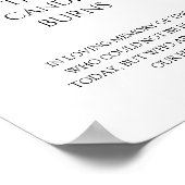 Modern Greenery White Weddenschap deze kaars brand Poster (Hoek)