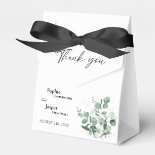 Modern Greenery White Wedding Bedankt Bedankdoosjes
