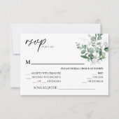 Modern Greenery White Wedding Song Request RSVP (Voorkant)