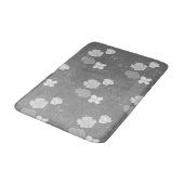 Modern Grey and White Floral Pattern Badmat (Gekanteld)
