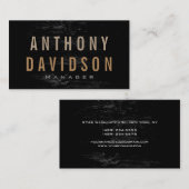 Modern Grey Bold Text Letters Visitekaartje (Voorkant / Achterkant)