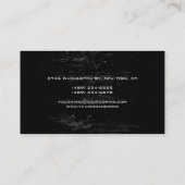 Modern Grey Bold Text Letters Visitekaartje (Achterkant)